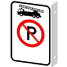 Stationnement réglementé zone d'incendie recto-verso